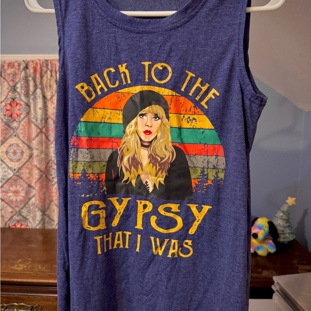 Amazon Graphic Tank Top - Blue and Multicolor